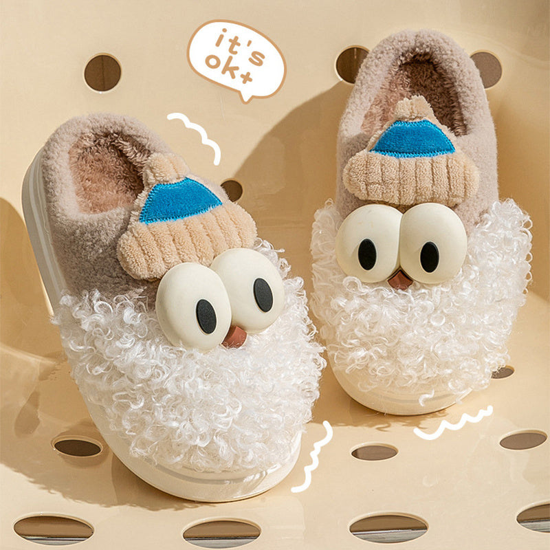 Cartoon Bearded Santa Claus Slippers