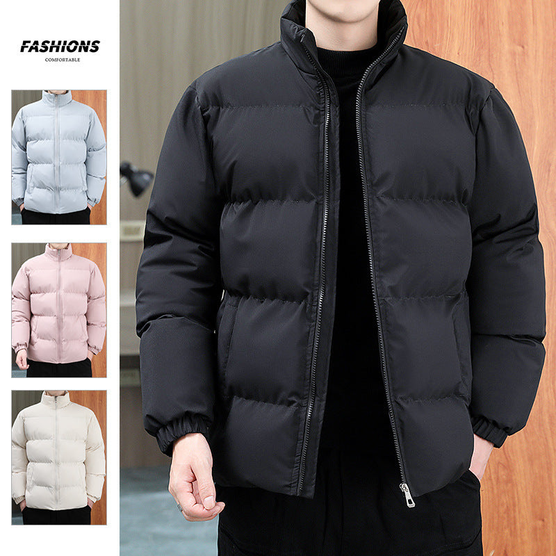 Winter Stand-collar Cotton Coat For Men's Clothing
