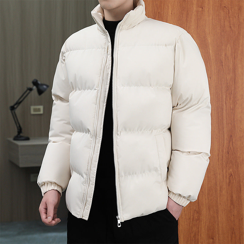 Winter Stand-collar Cotton Coat For Men's Clothing