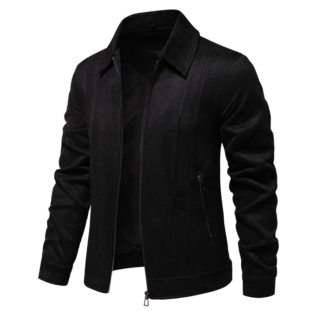 Fashion Lapel Zipper Jacket
