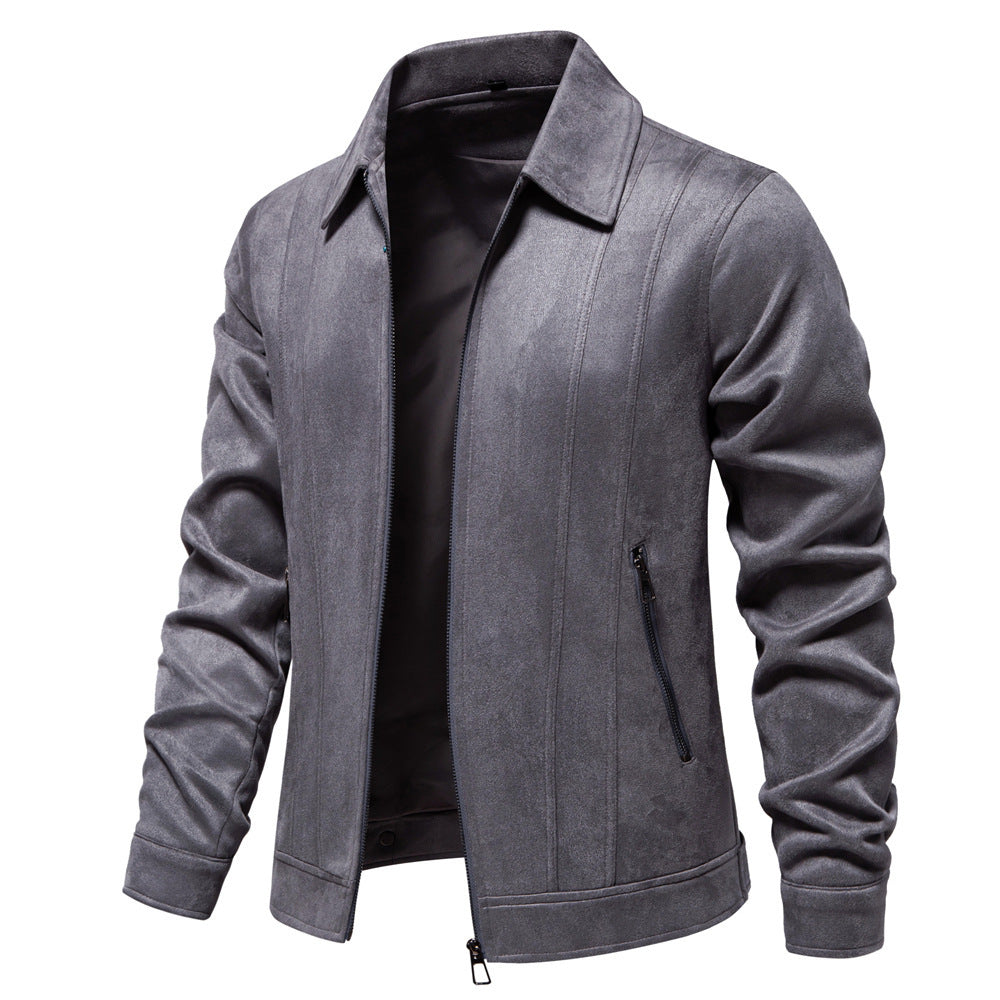 Fashion Lapel Zipper Jacket
