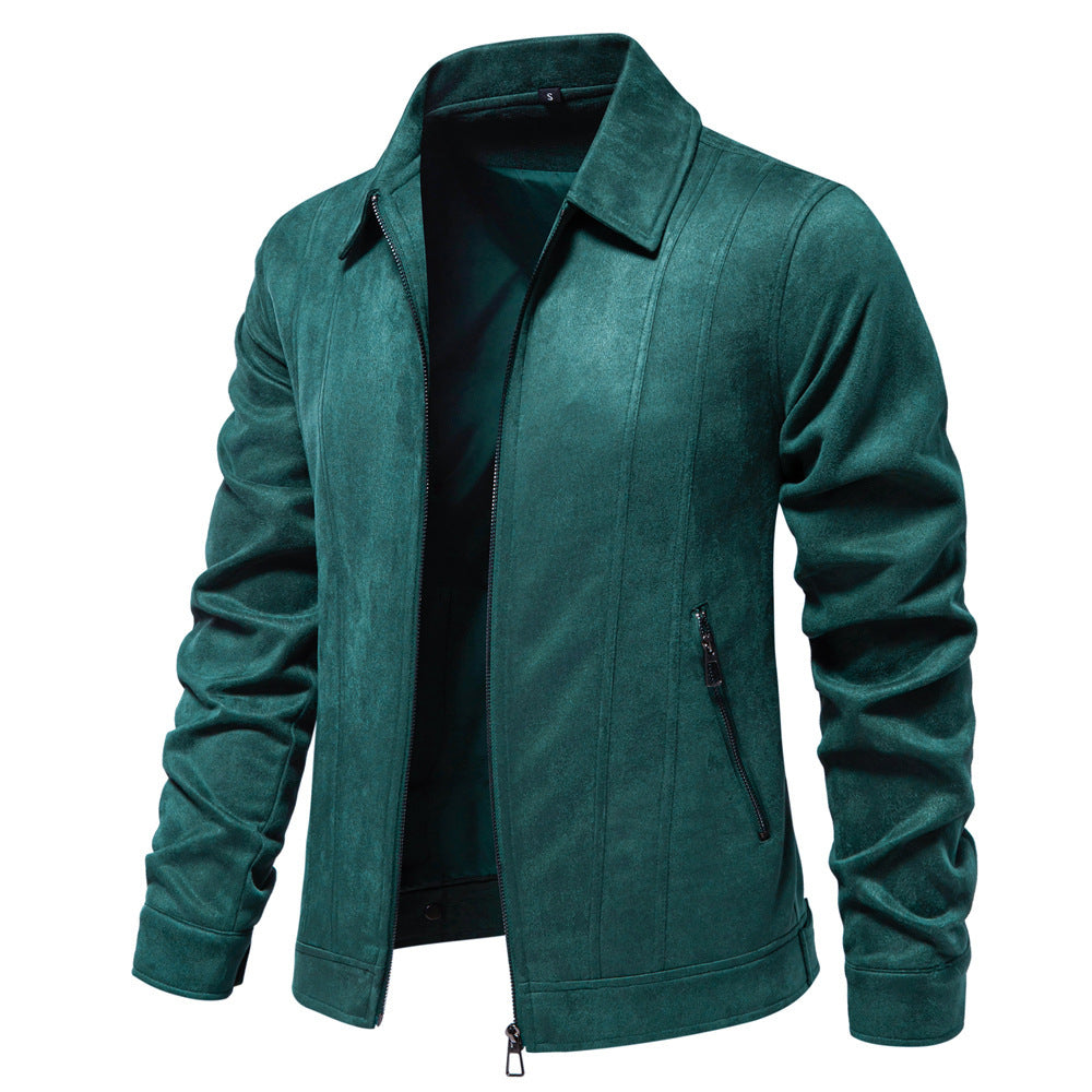 Fashion Lapel Zipper Jacket