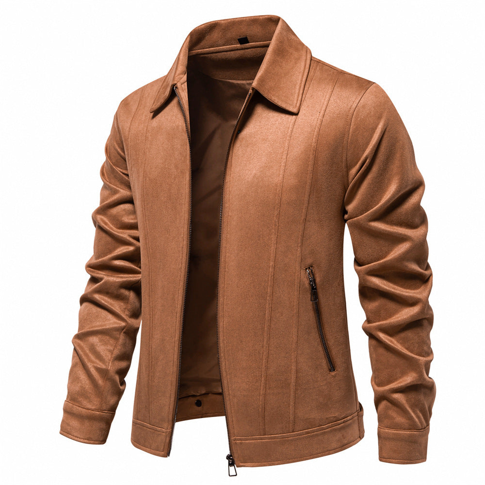 Fashion Lapel Zipper Jacket