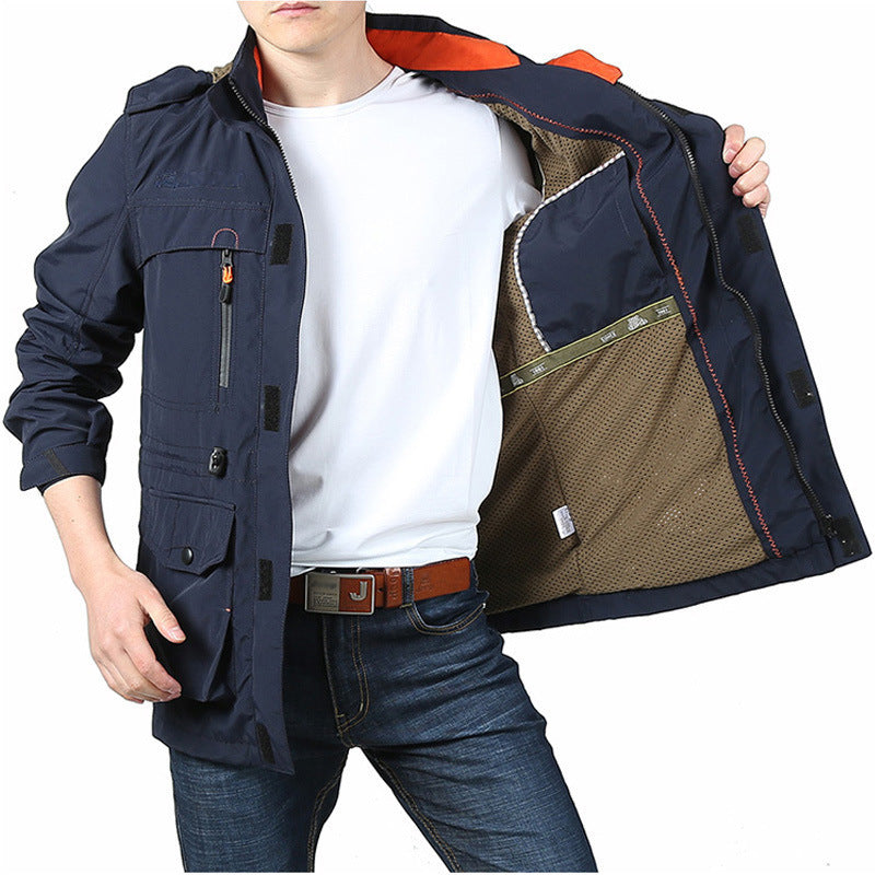 men's outdoor hooded jacket