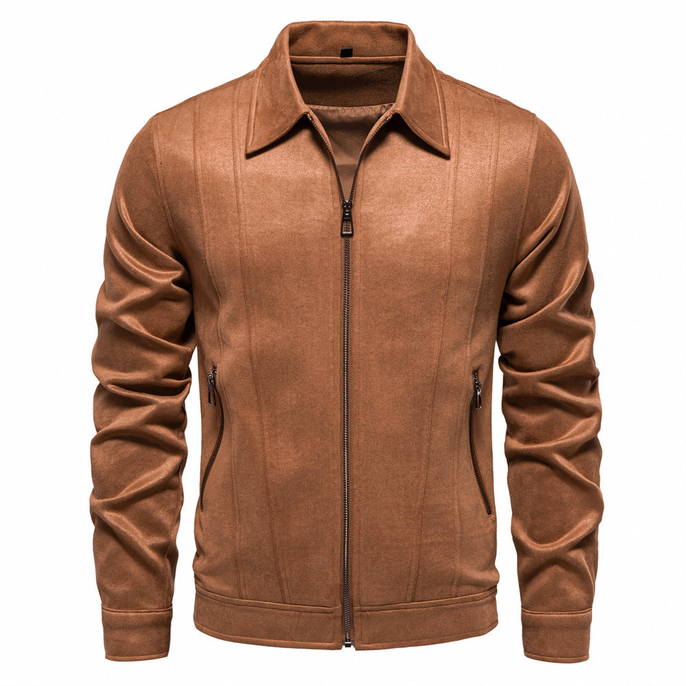 Fashion Lapel Zipper Jacket