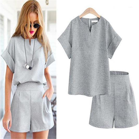 Suit-Set Short Women Summer