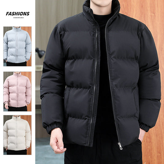 Winter Stand-collar Cotton Coat For Men's Clothing