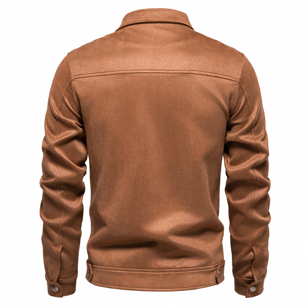 Fashion Lapel Zipper Jacket